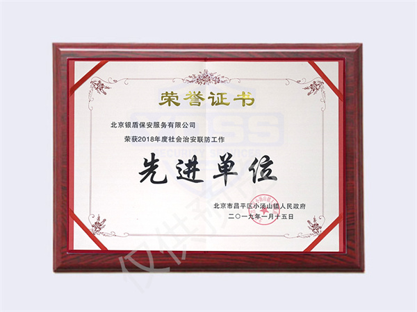 2018社會治安聯(lián)防先進單位